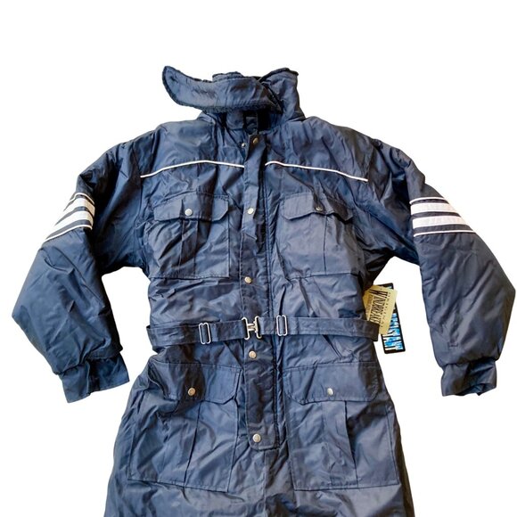 Vintage NOS Original Windbreaker Snowsuit Snowmobile Suit Size L Black - Picture 2 of 9